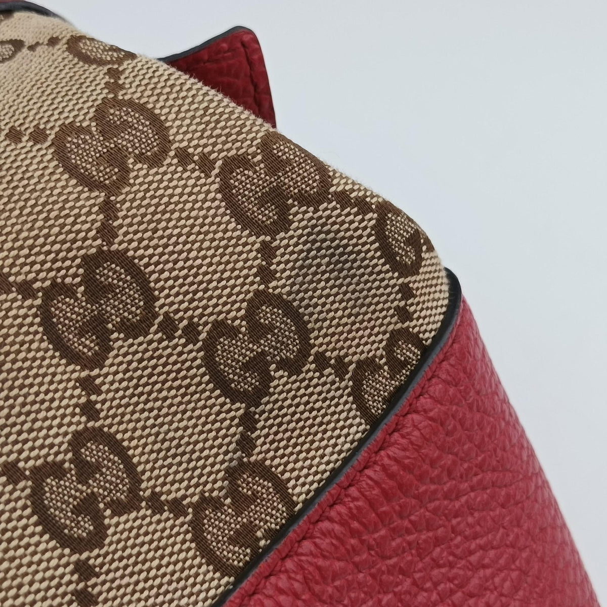 Guccissima Bree beige×red Canvas×Leather 449243 D021254604グッチシマ ブリー ベージュ×レッド キャンバス×レザー 449243 D021254604