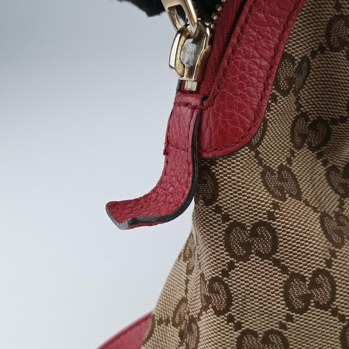 Guccissima Bree beige×red Canvas×Leather 449243 D021254604グッチシマ ブリー ベージュ×レッド キャンバス×レザー 449243 D021254604