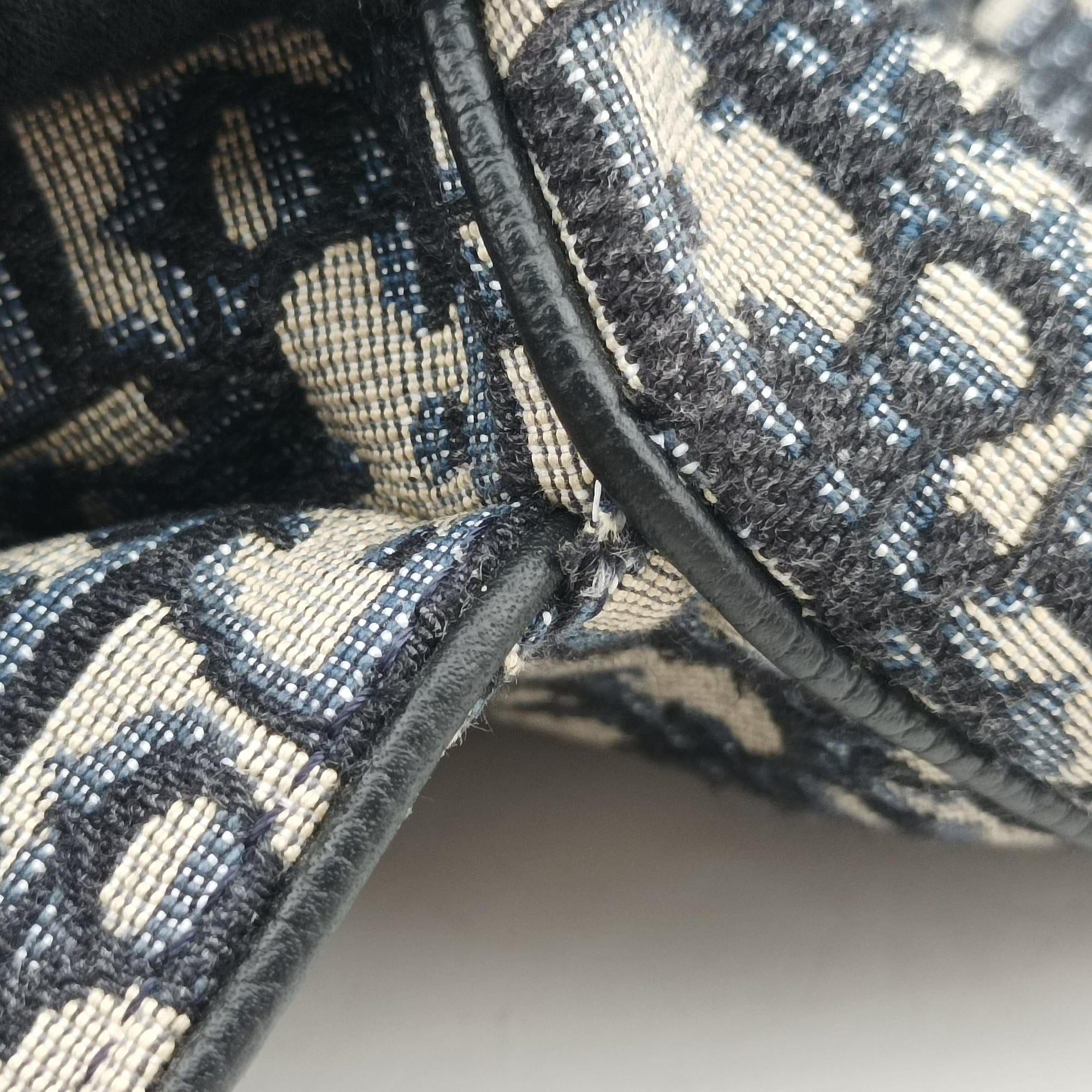 Saddlebags Gray×Navy Jacquard×Leather 19-BO-0210 IC Chipサドルバッグ グレー×ネイビー ジャガード×レザー 19-BO-0210 ICチップ