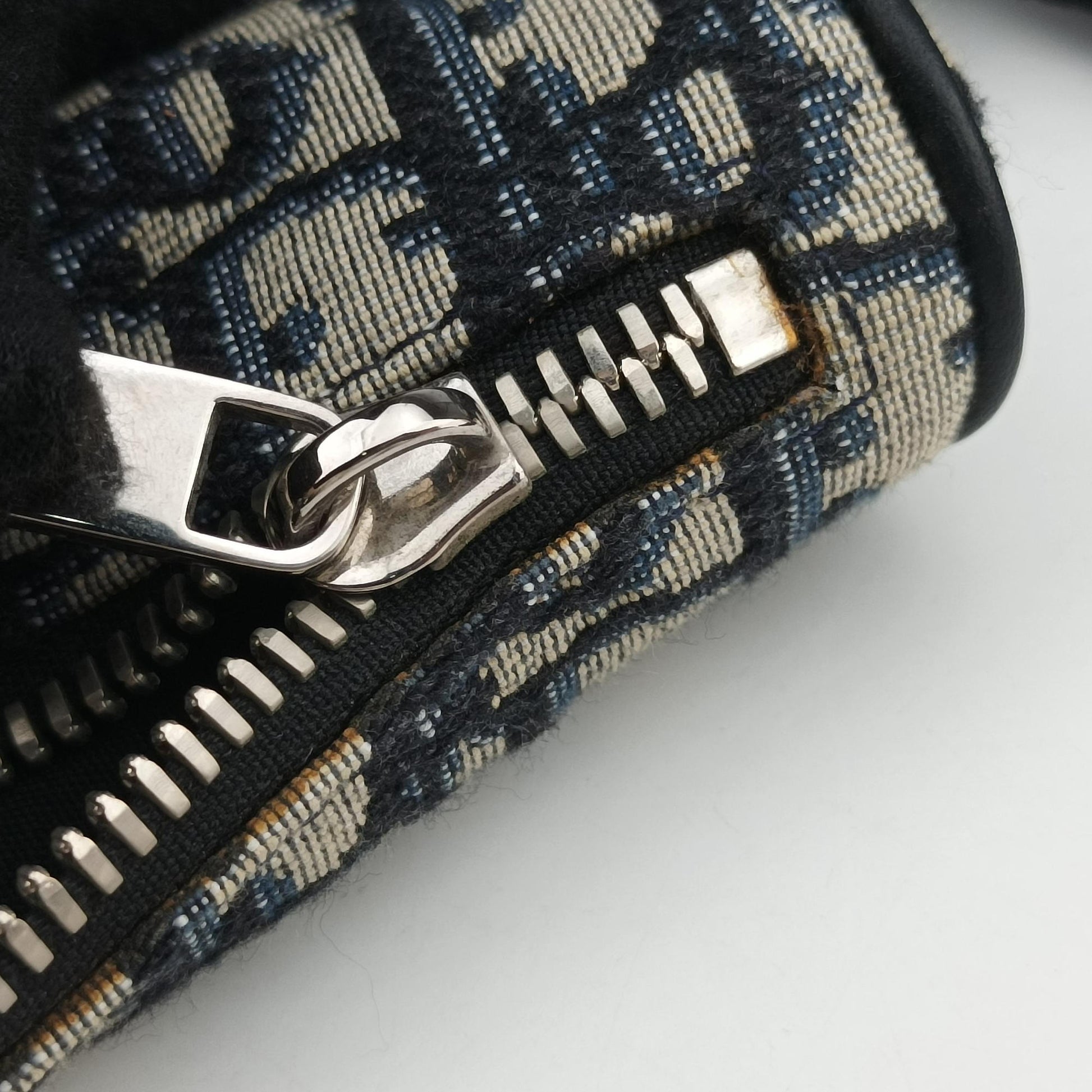 Saddlebags Gray×Navy Jacquard×Leather 19-BO-0210 IC Chipサドルバッグ グレー×ネイビー ジャガード×レザー 19-BO-0210 ICチップ
