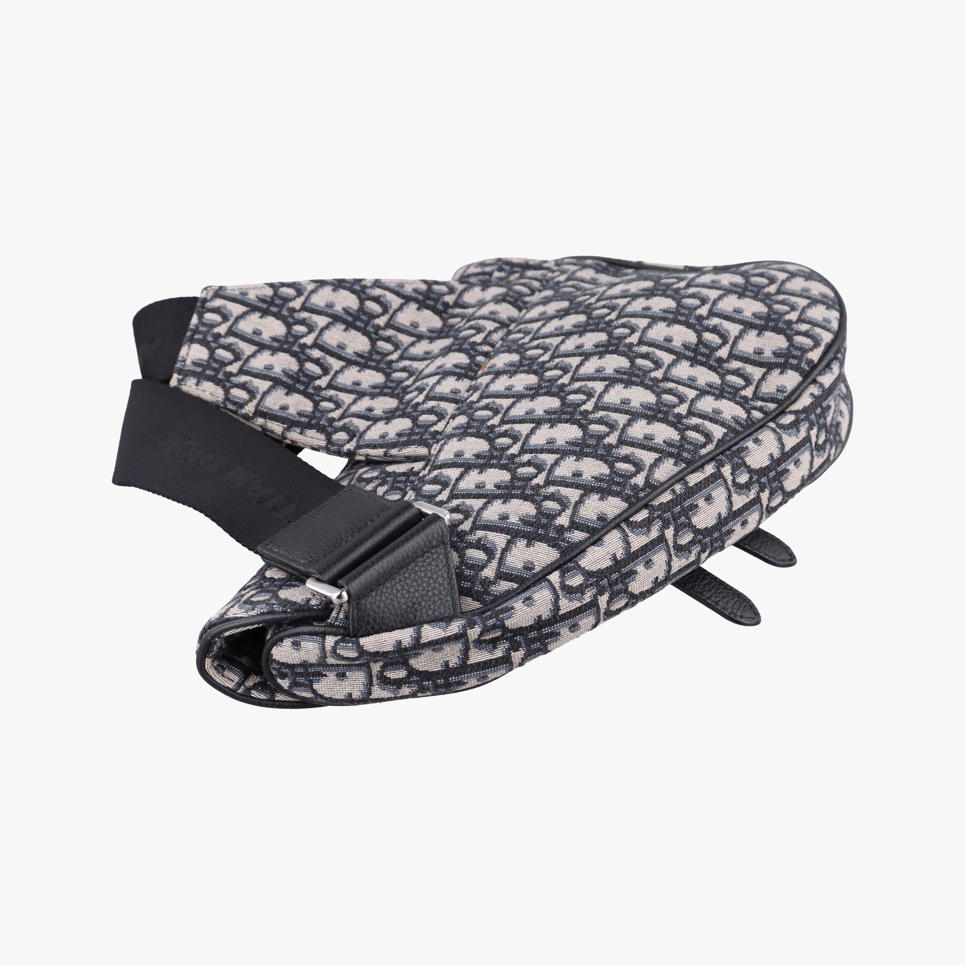 Saddlebags Gray×Navy Jacquard×Leather 19-BO-0210 IC Chipサドルバッグ グレー×ネイビー ジャガード×レザー 19-BO-0210 ICチップ
