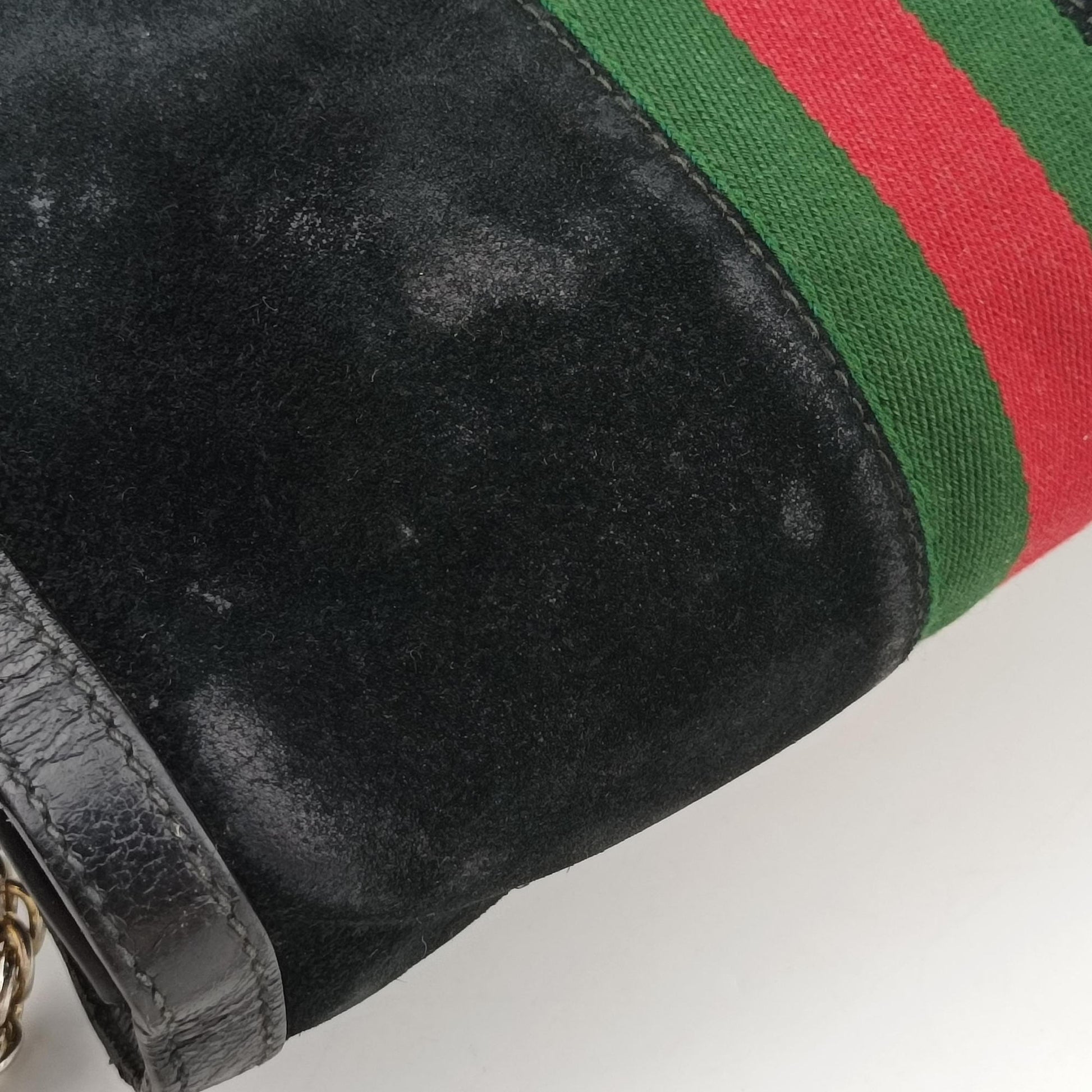 Ophidia Black Suede×leather 503877 A026520785オフィディア ブラック スエード×レザー 503877 A026520785