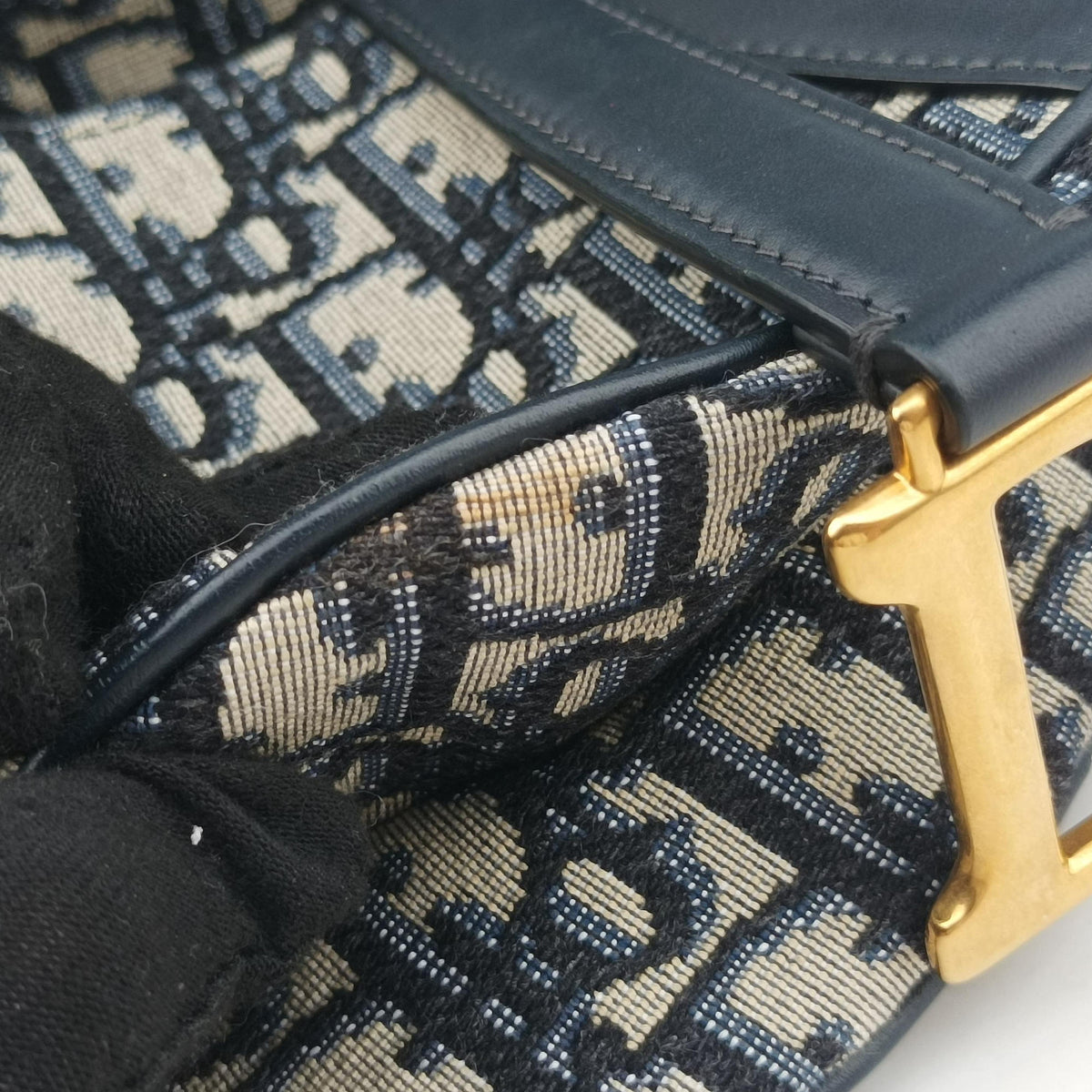 Saddle Navy×grey Jacquard × Leather 05-RU-0169 IC Chipサドル ネイビー×グレー ジャガード×レザー 05-RU-0169 ICチップ