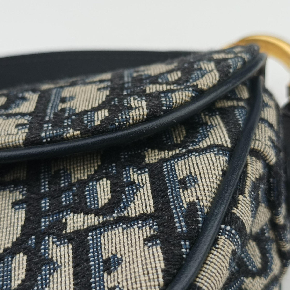 Saddle Navy×grey Jacquard × Leather 05-RU-0169 IC Chipサドル ネイビー×グレー ジャガード×レザー 05-RU-0169 ICチップ