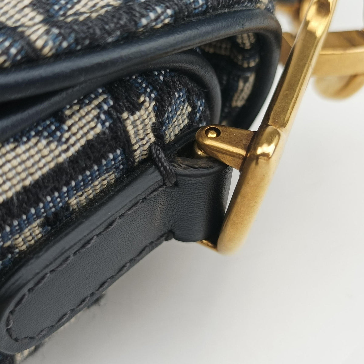 Saddle Navy×grey Jacquard × Leather 05-RU-0169 IC Chipサドル ネイビー×グレー ジャガード×レザー 05-RU-0169 ICチップ