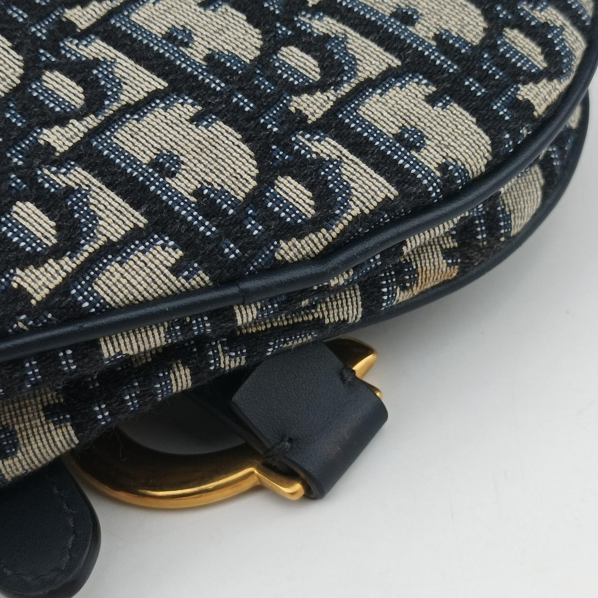 Saddle Navy×grey Jacquard × Leather 05-RU-0169 IC Chipサドル ネイビー×グレー ジャガード×レザー 05-RU-0169 ICチップ