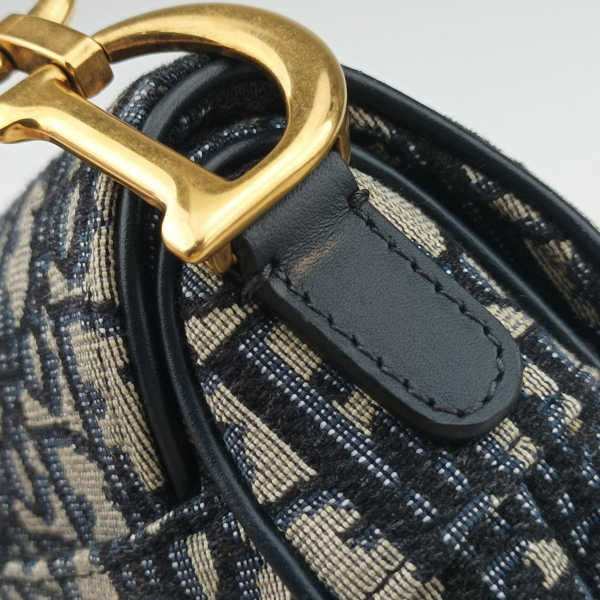 Saddle Navy×grey Jacquard × Leather 05-RU-0169 IC Chipサドル ネイビー×グレー ジャガード×レザー 05-RU-0169 ICチップ