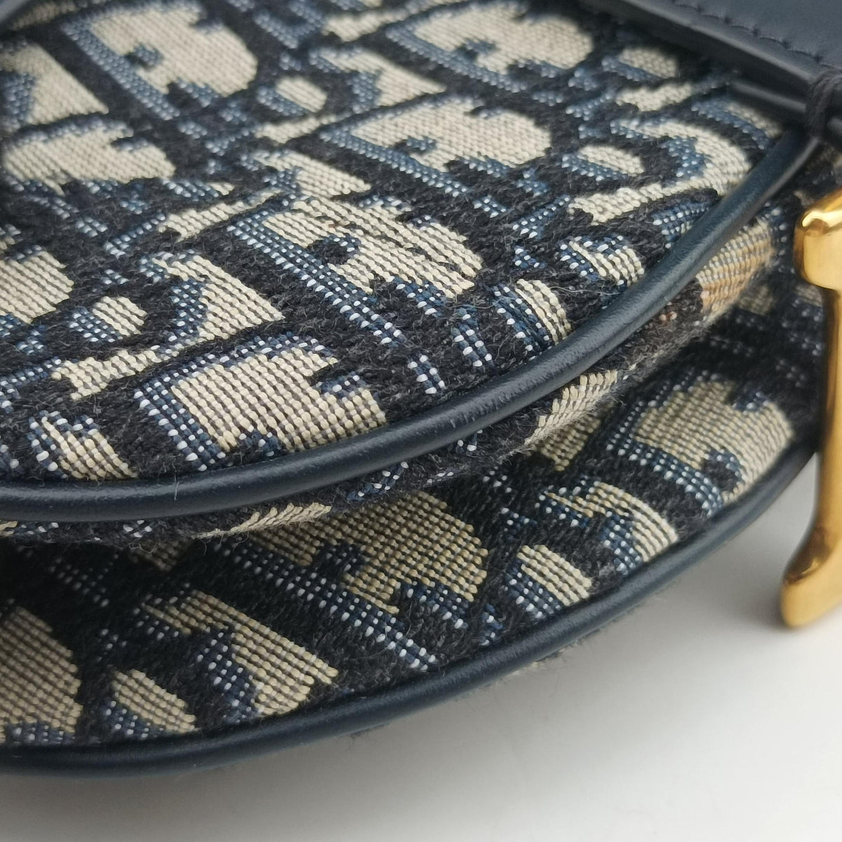 Saddle Navy×grey Jacquard × Leather 05-RU-0169 IC Chipサドル ネイビー×グレー ジャガード×レザー 05-RU-0169 ICチップ