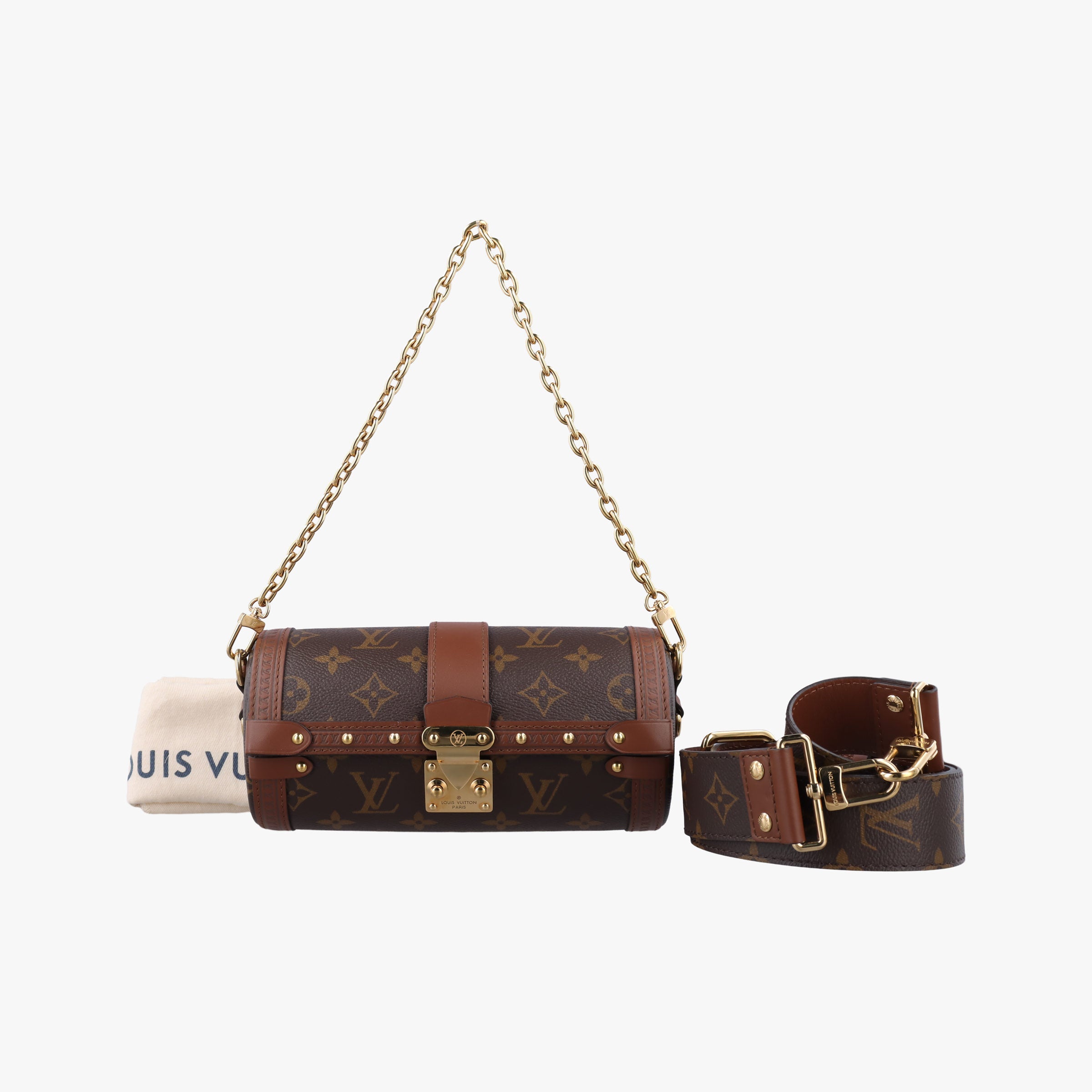 Vintage Louis Vuitton Papillon Trunk Brown Monogram Canvas×calf leather M57835 shoulderbag | stylenewstar