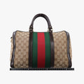 Sherry Line Beige×green×red Canvas×Leather 247205 I013408810シェリーライン ベージュ×グリーン×レッド キャンバス×レザー 247205 I013408810