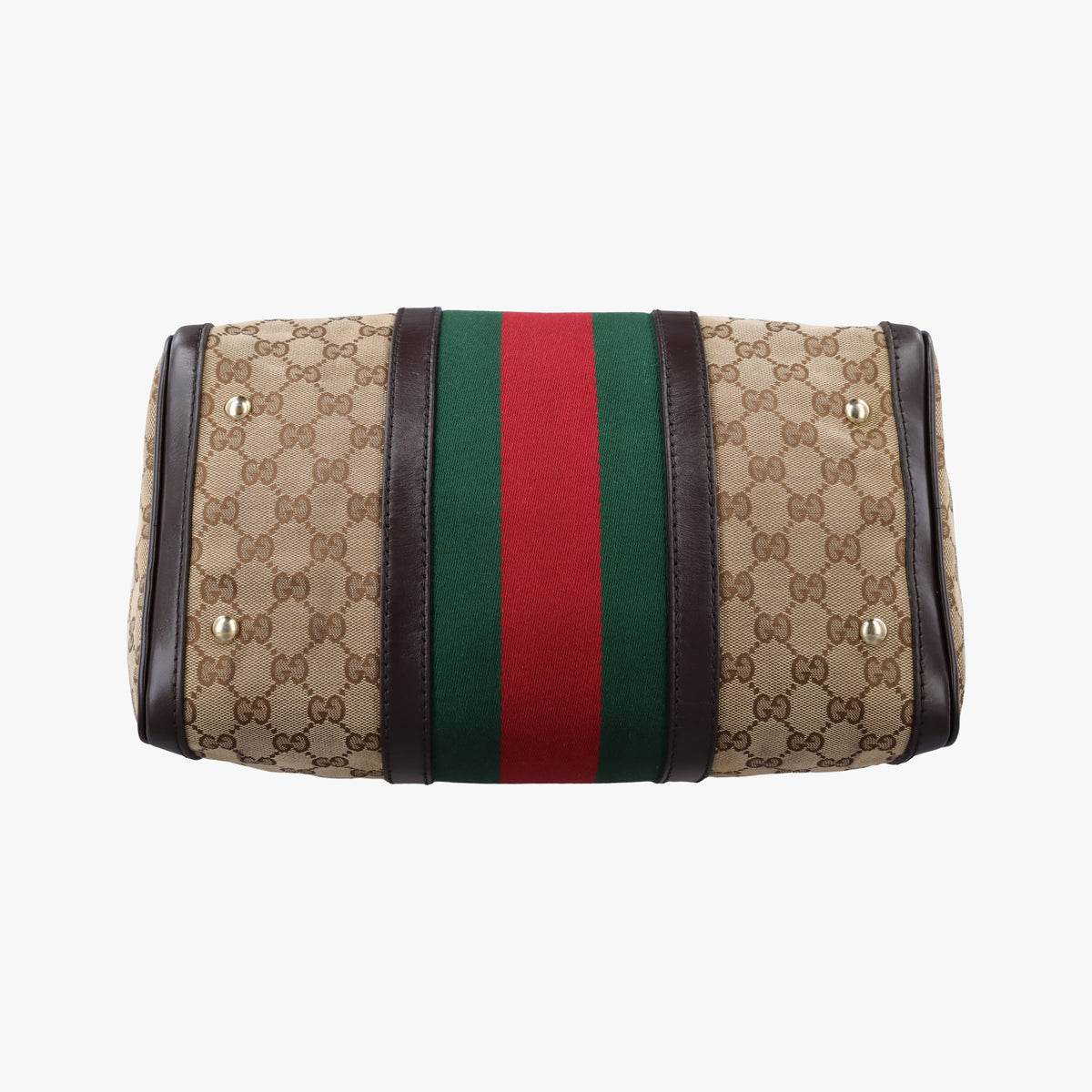 Sherry Line Beige×green×red Canvas×Leather 247205 I013408810シェリーライン ベージュ×グリーン×レッド キャンバス×レザー 247205 I013408810