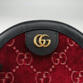 Ophidia Red×black Velour×leather 574978 F028750126オフィディア レッド×ブラック ベロア×レザー 574978 F028750126