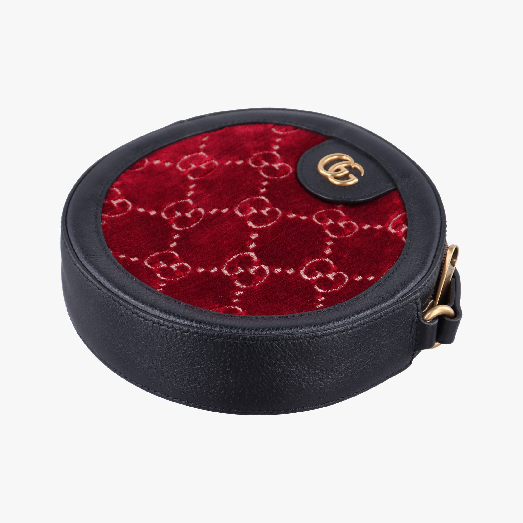 Ophidia Red×black Velour×leather 574978 F028750126オフィディア レッド×ブラック ベロア×レザー 574978 F028750126
