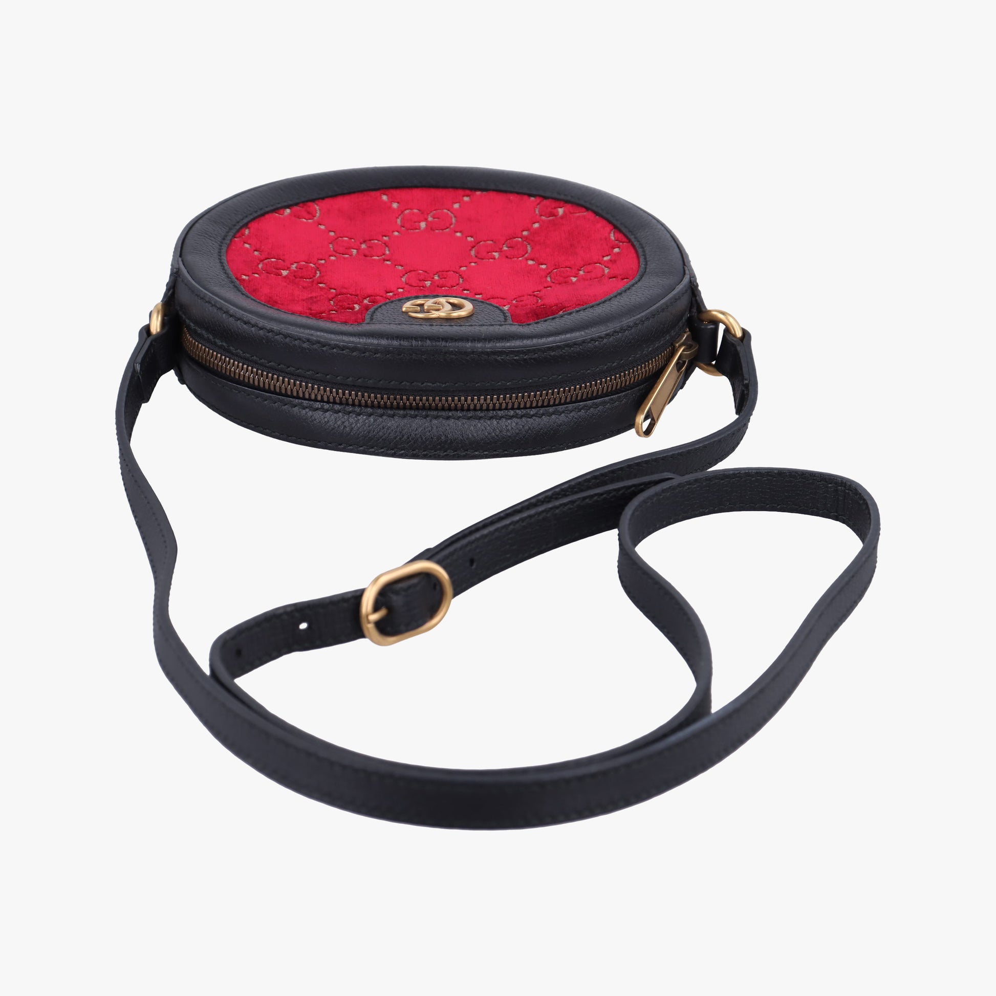Ophidia Red×black Velour×leather 574978 F028750126オフィディア レッド×ブラック ベロア×レザー 574978 F028750126