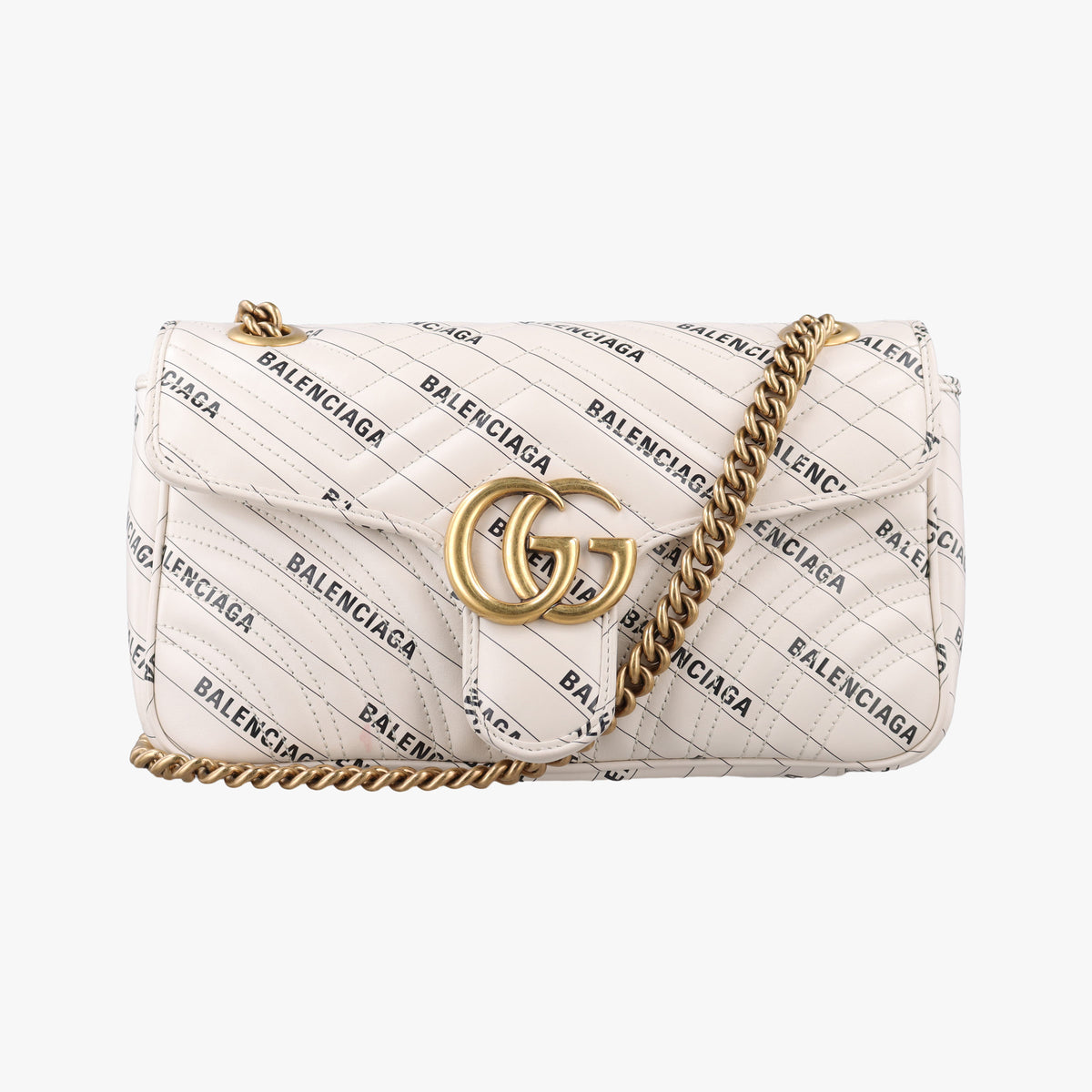 The Hacker Project GG Marmont White Leather 443497 F036522324ザ・ハッカー プロジェクト GGマーモント ホワイト レザー 443497 F036522324