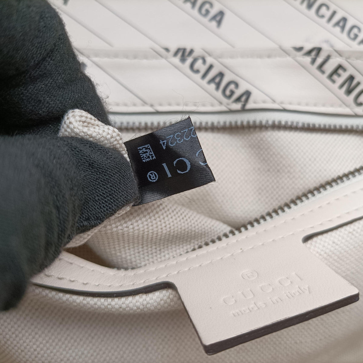 The Hacker Project GG Marmont White Leather 443497 F036522324ザ・ハッカー プロジェクト GGマーモント ホワイト レザー 443497 F036522324
