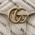 The Hacker Project GG Marmont White Leather 443497 F036522324ザ・ハッカー プロジェクト GGマーモント ホワイト レザー 443497 F036522324