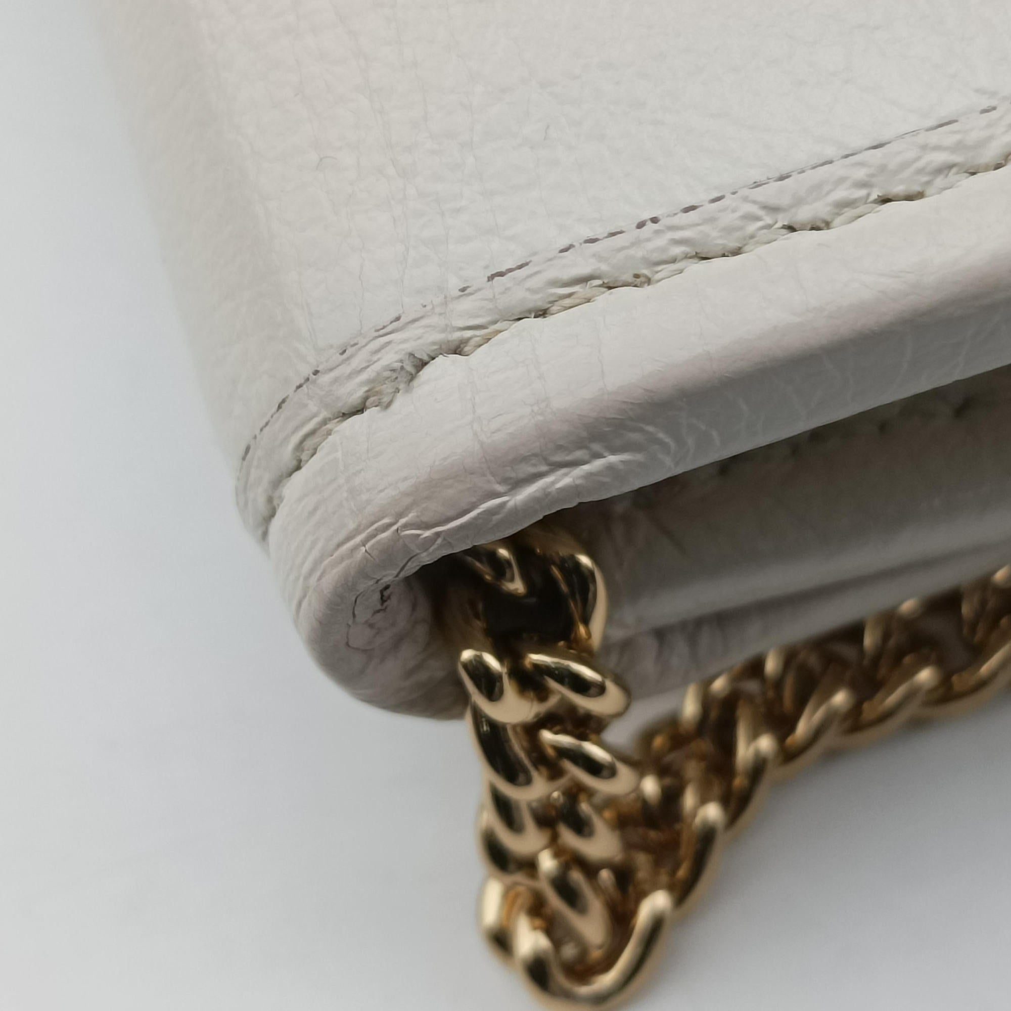 Pre-owned Gucci Rajah White Leather 573797 shoulderbag | stylenewstar