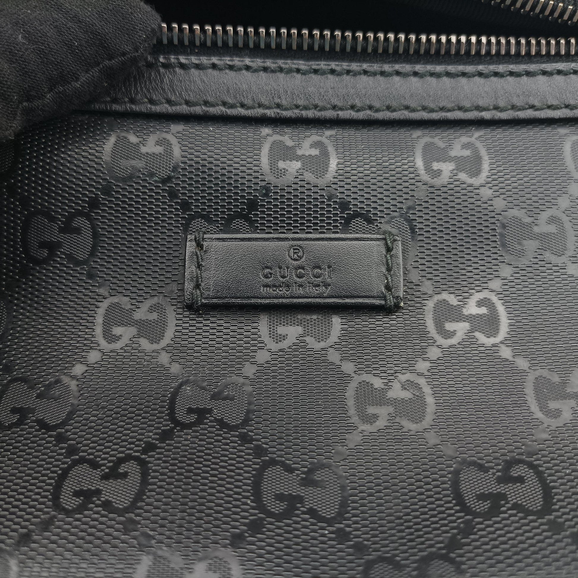 Pre-owned Gucci GG Supreme Black PVC coated canvas 233269 bum bag/waist bag | stylenewstar