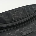 Pre-owned Gucci GG Supreme Black PVC coated canvas 233269 bum bag/waist bag | stylenewstar