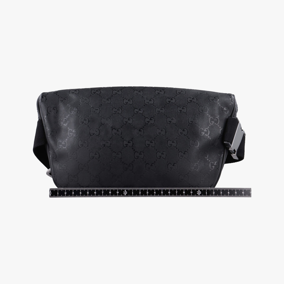 Pre-owned Gucci GG Supreme Black PVC coated canvas 233269 bum bag/waist bag | stylenewstar
