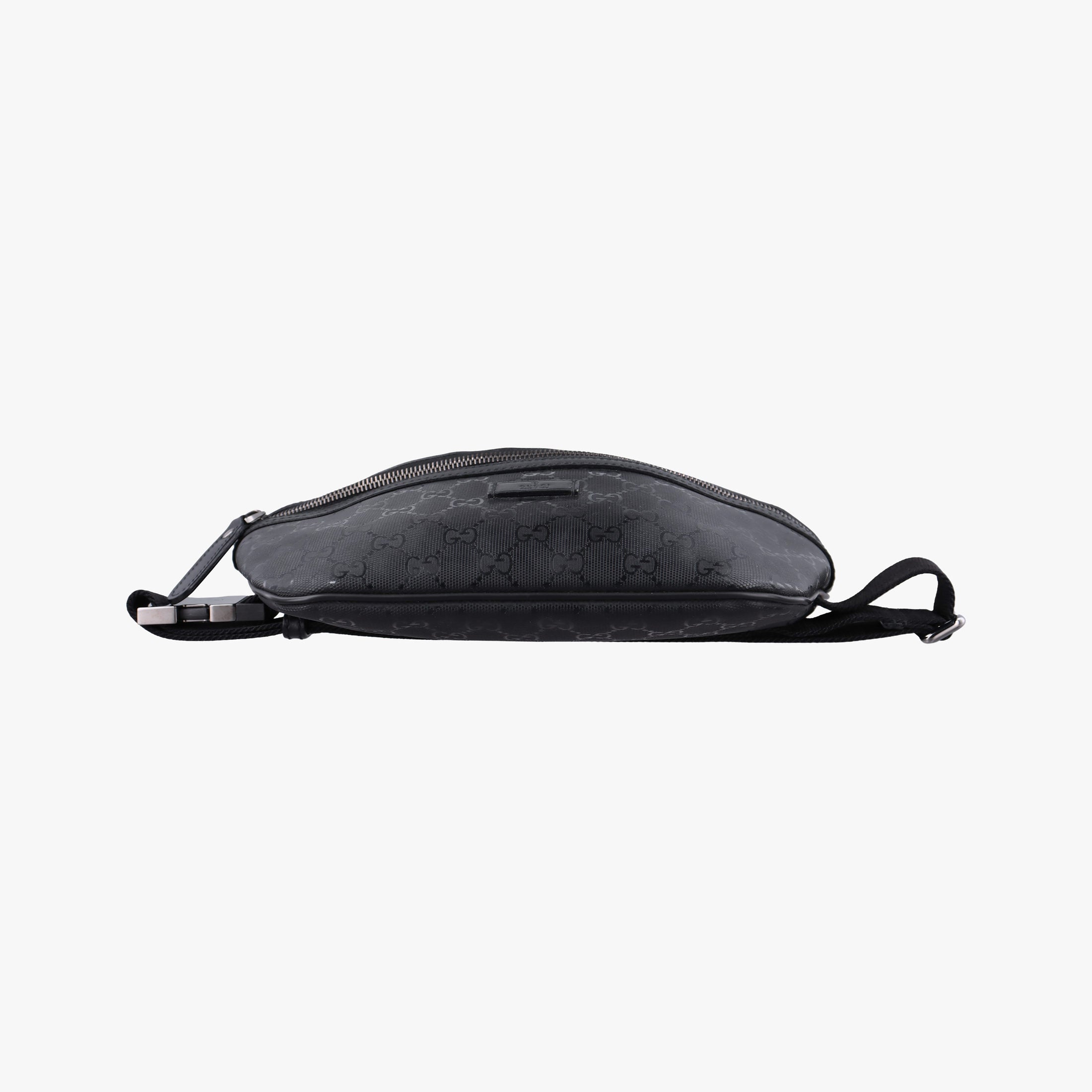 Pre-owned Gucci GG Supreme Black PVC coated canvas 233269 bum bag/waist bag | stylenewstar