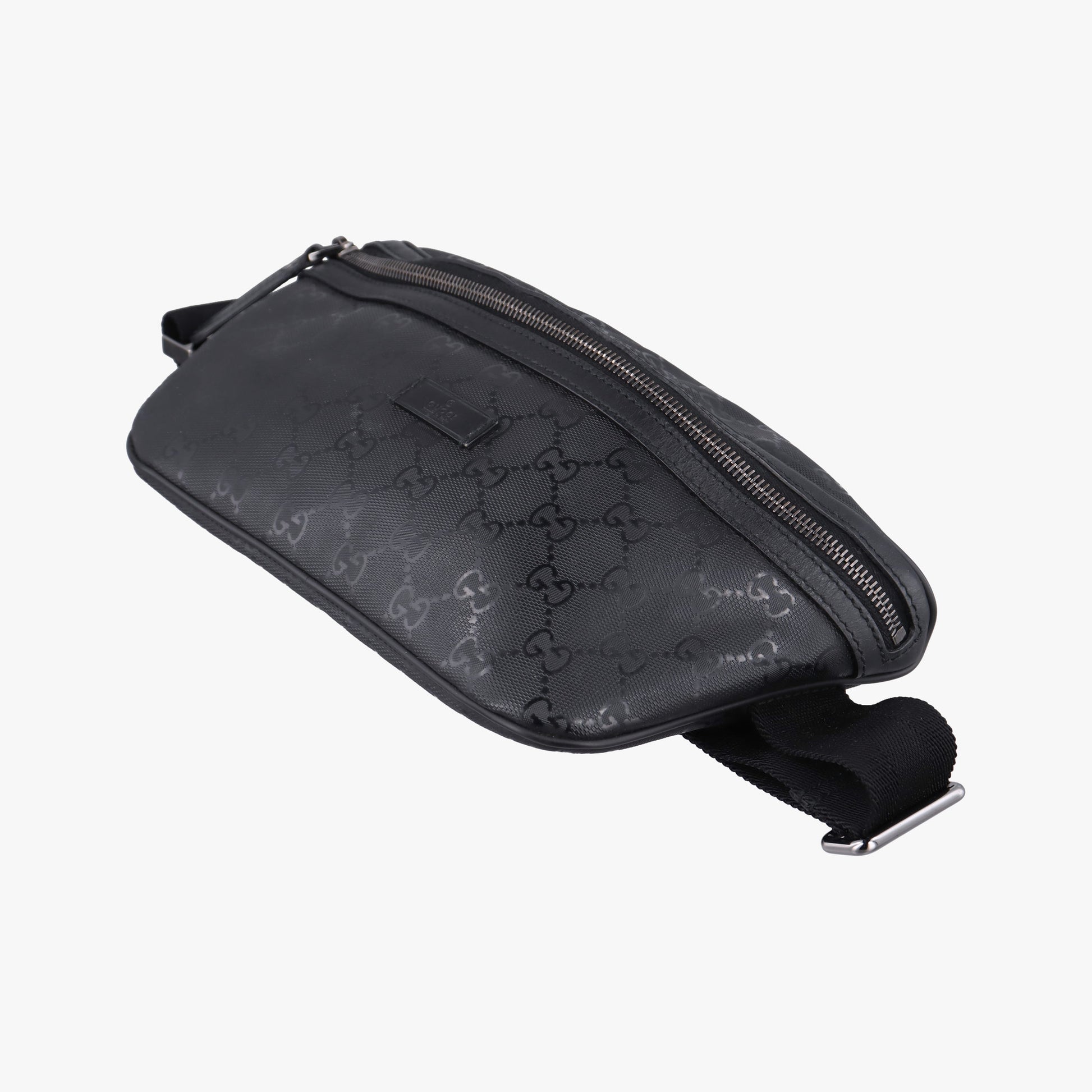 Pre-owned Gucci GG Supreme Black PVC coated canvas 233269 bum bag/waist bag | stylenewstar