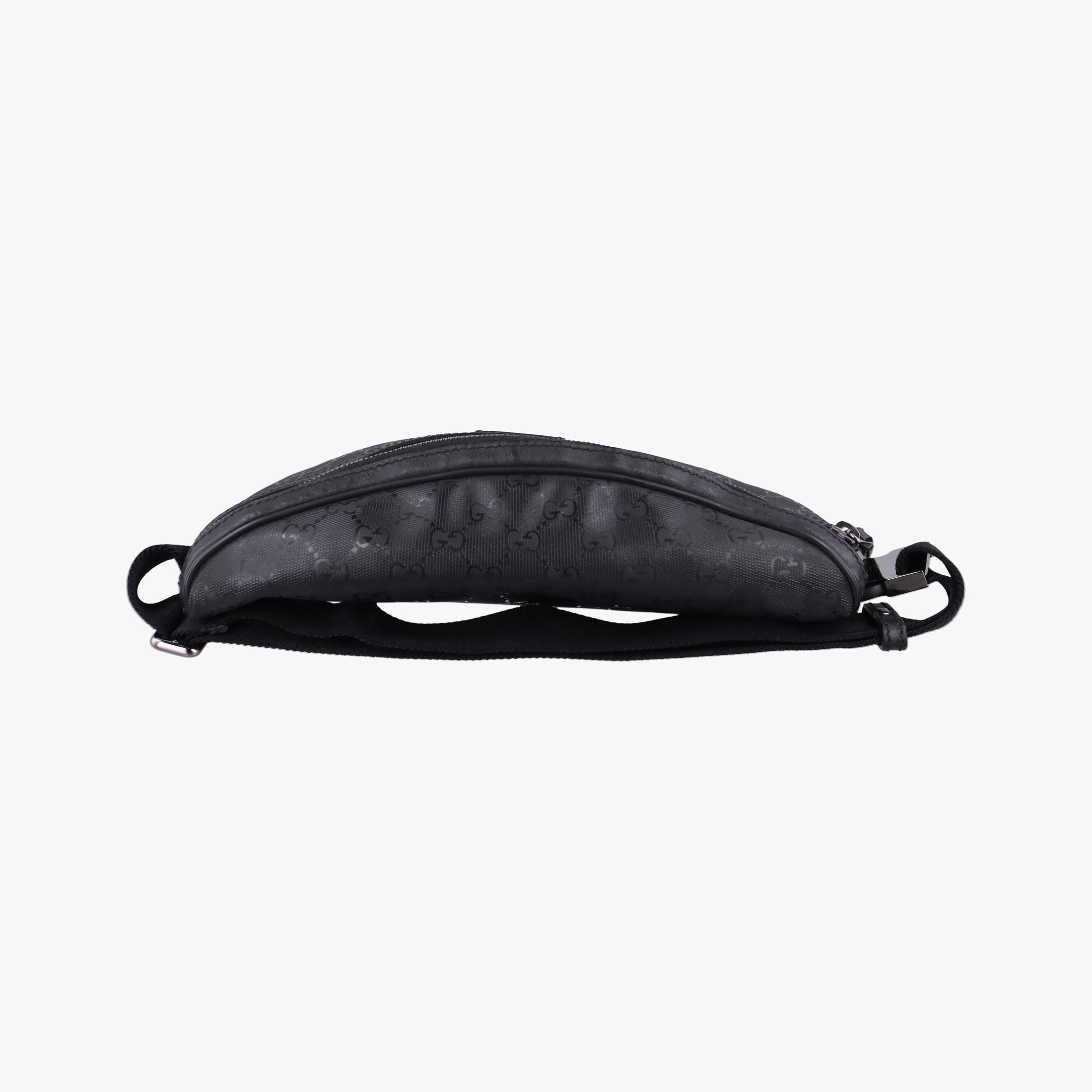 Pre-owned Gucci GG Supreme Black PVC coated canvas 233269 bum bag/waist bag | stylenewstar