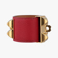 Collier de chien Red×golden Leather × GP S ▢R SIコリエ ド シアン レッド×ゴールド レザー×GP S ▢R SI