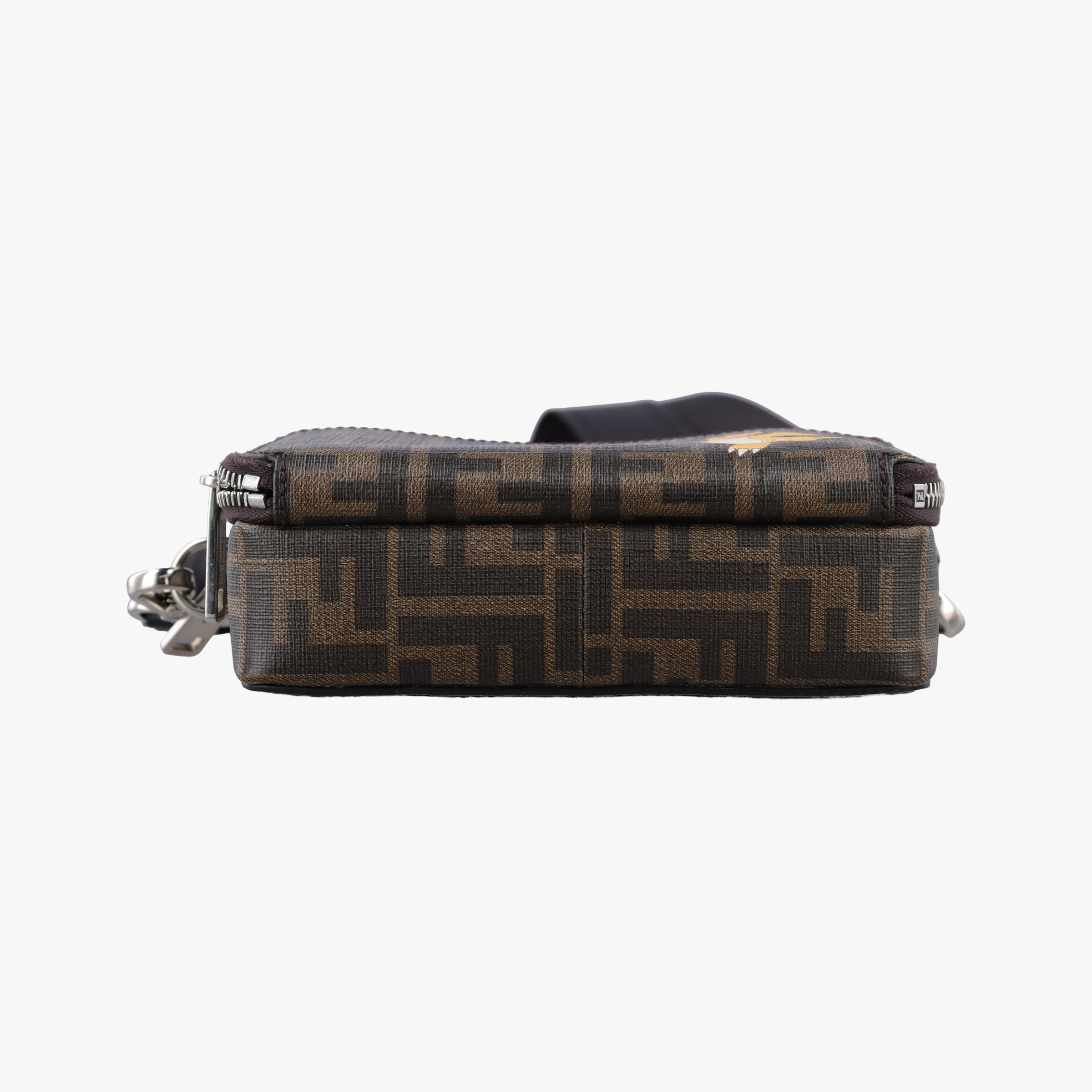 Pre-owned Fendi Pokemon collaboration Dragonite Organizer Cam FF Brown canvas 7M0357 shoulderbag | stylenewstar