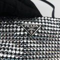 Rosa Satin Crystal Mini Tote Silver Rhinestone 1BA253 270ローザ サテン クリスタル ミニトート シルバー ラインストーン 1BA253 270