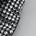 Rosa Satin Crystal Mini Tote Silver Rhinestone 1BA253 270ローザ サテン クリスタル ミニトート シルバー ラインストーン 1BA253 270