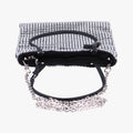 Rosa Satin Crystal Mini Tote Silver Rhinestone 1BA253 270ローザ サテン クリスタル ミニトート シルバー ラインストーン 1BA253 270
