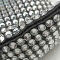 Pre-owned Prada Rosa Satin Crystal Mini Tote Silver Rhinestone 1BA253 shoulderbag | stylenewstar