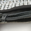 Pre-owned Prada Rosa Satin Crystal Mini Tote Silver Rhinestone 1BA253 shoulderbag | stylenewstar
