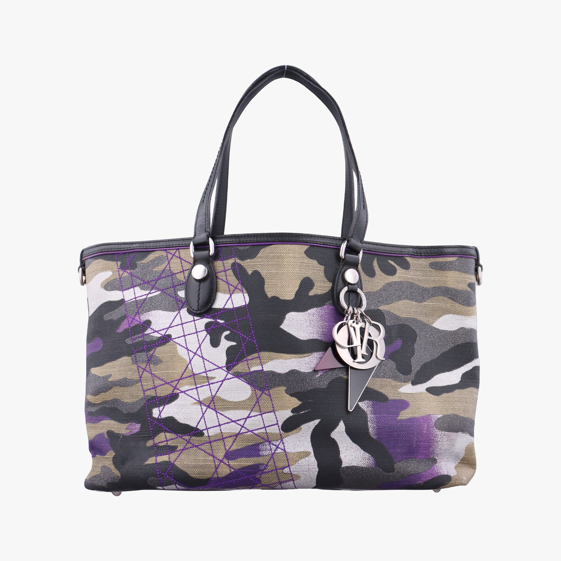 Pre-owned Christian Dior Camouflage Print Bowler Multicolour canvas  shoulderbag | stylenewstar