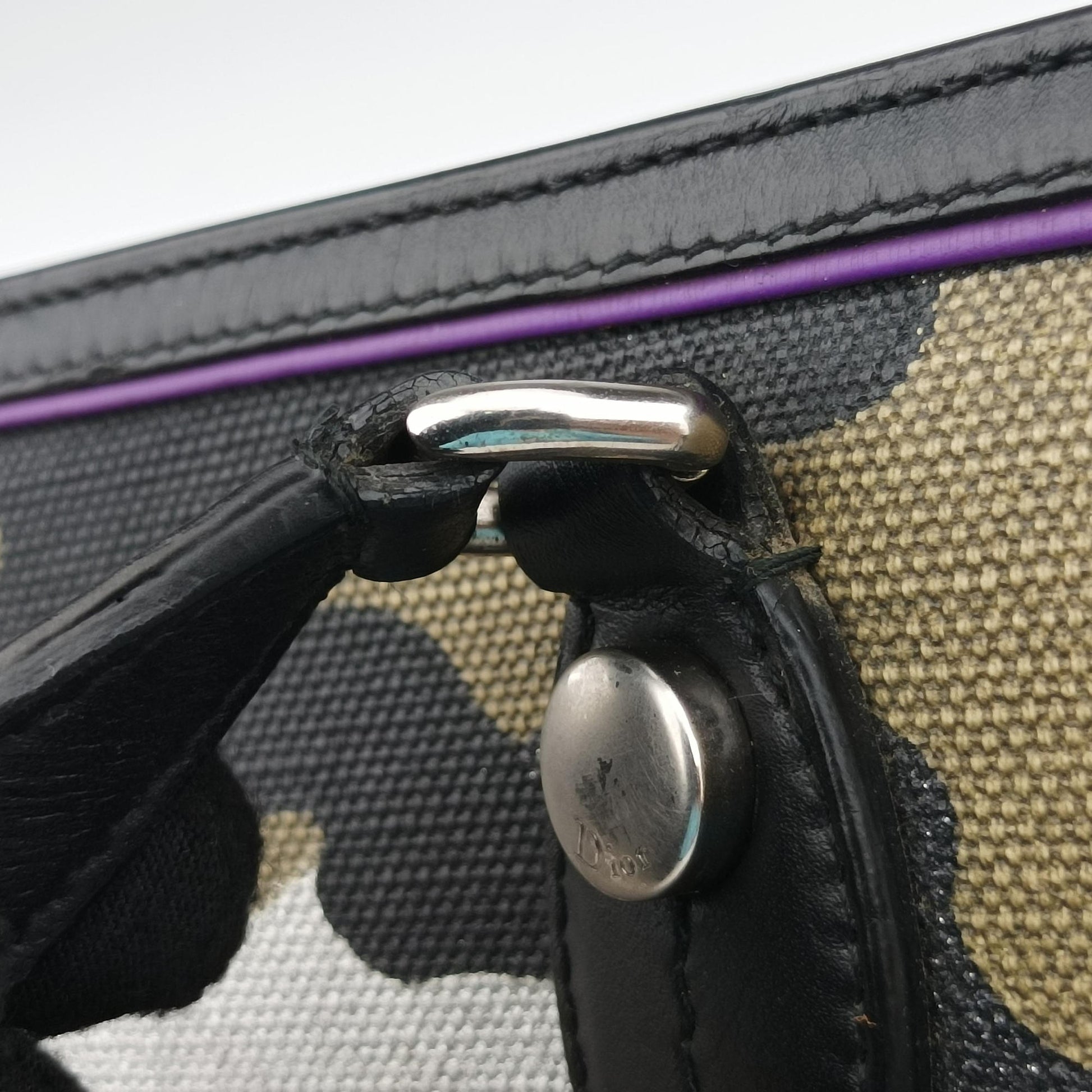 Pre-owned Christian Dior Camouflage Print Bowler Multicolour canvas  shoulderbag | stylenewstar
