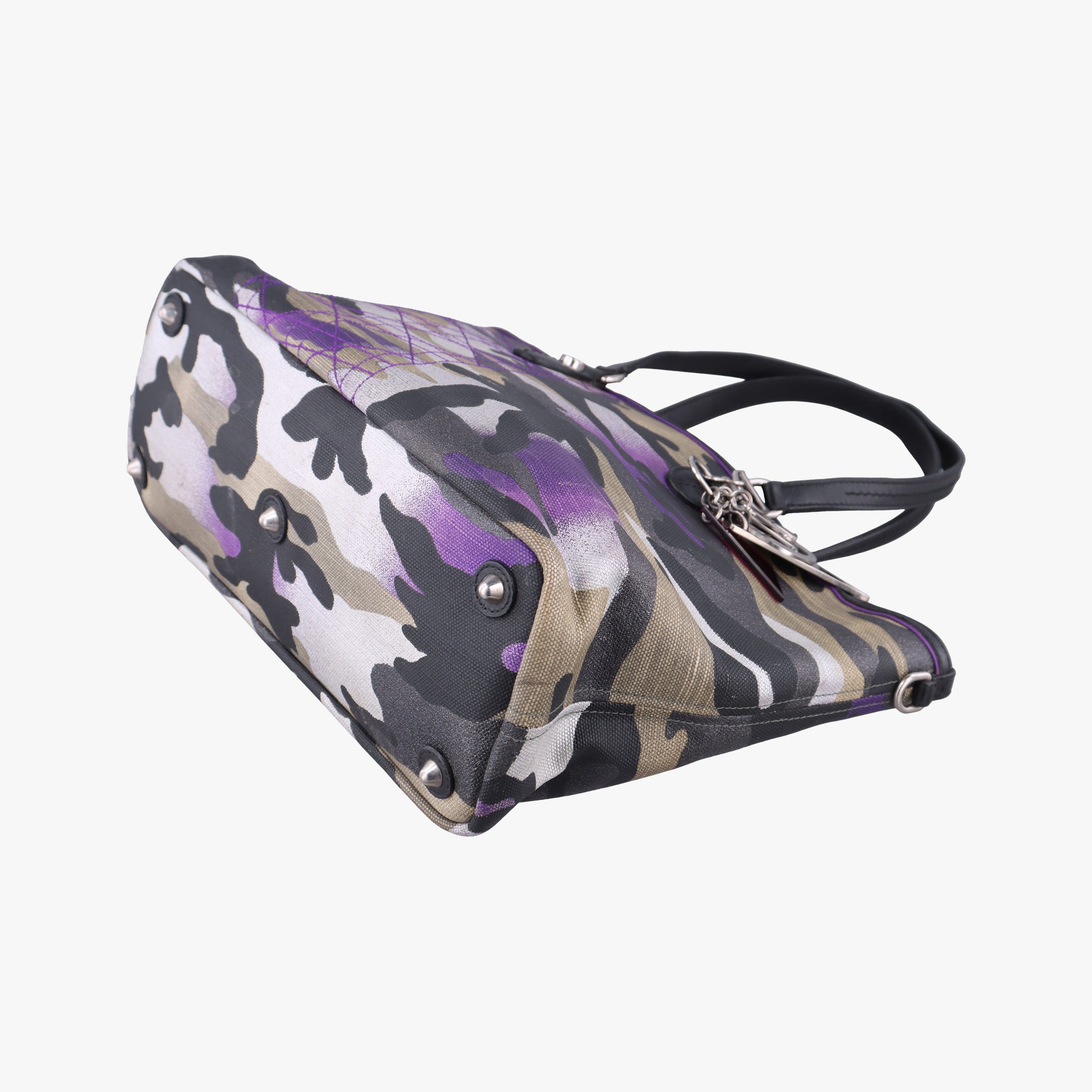 Pre-owned Christian Dior Camouflage Print Bowler Multicolour canvas  shoulderbag | stylenewstar