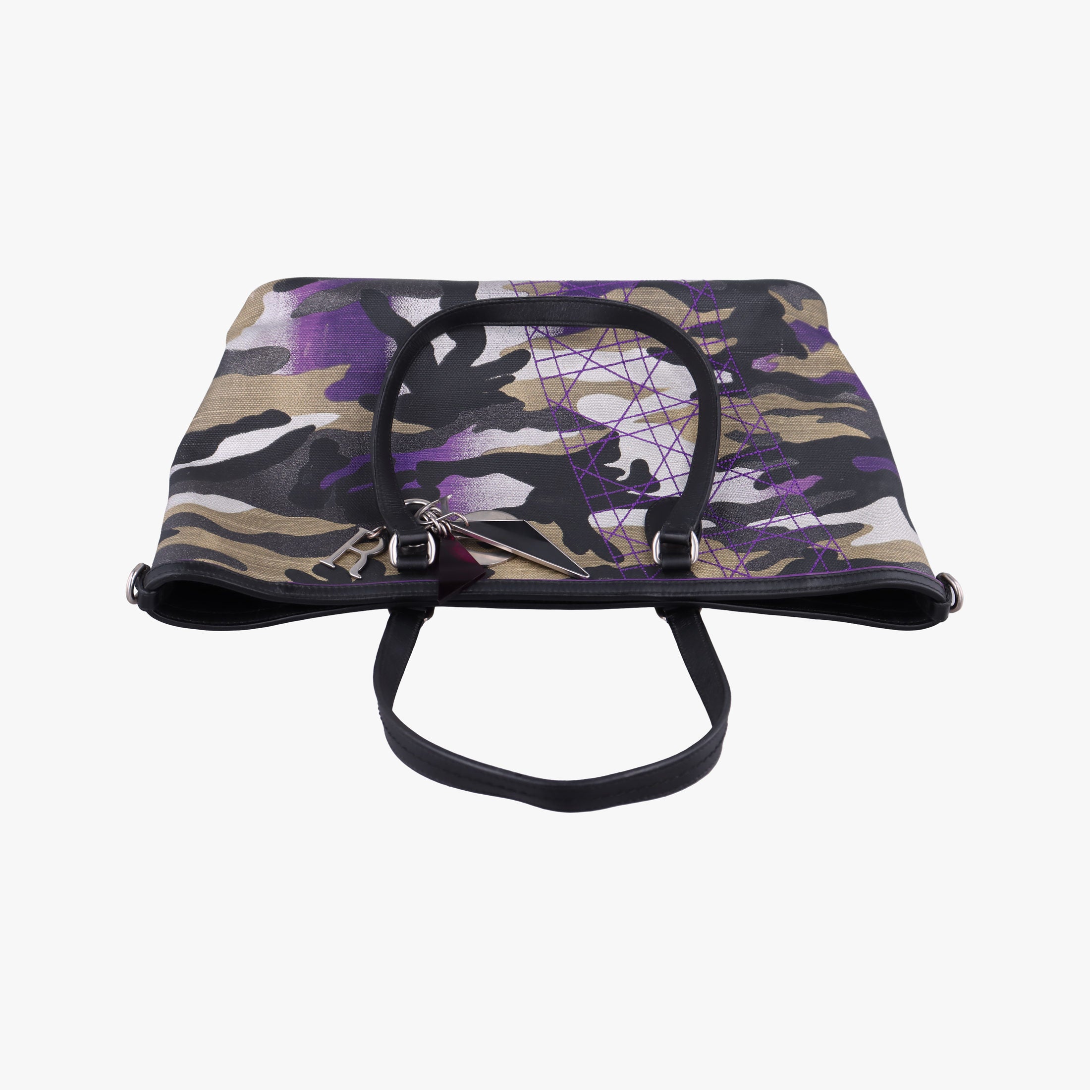 Pre-owned Christian Dior Camouflage Print Bowler Multicolour canvas  shoulderbag | stylenewstar