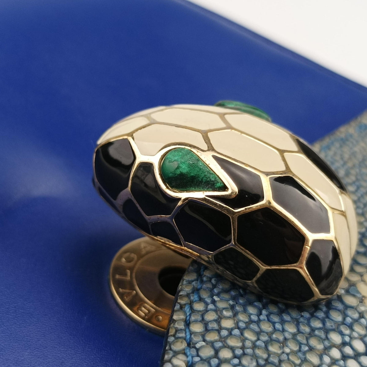 Serpenti Blue Galuchat Skin×Leather LA.L13.37036セルペンティ ブルー ガルーシャスキン×レザー LA.L13.37036