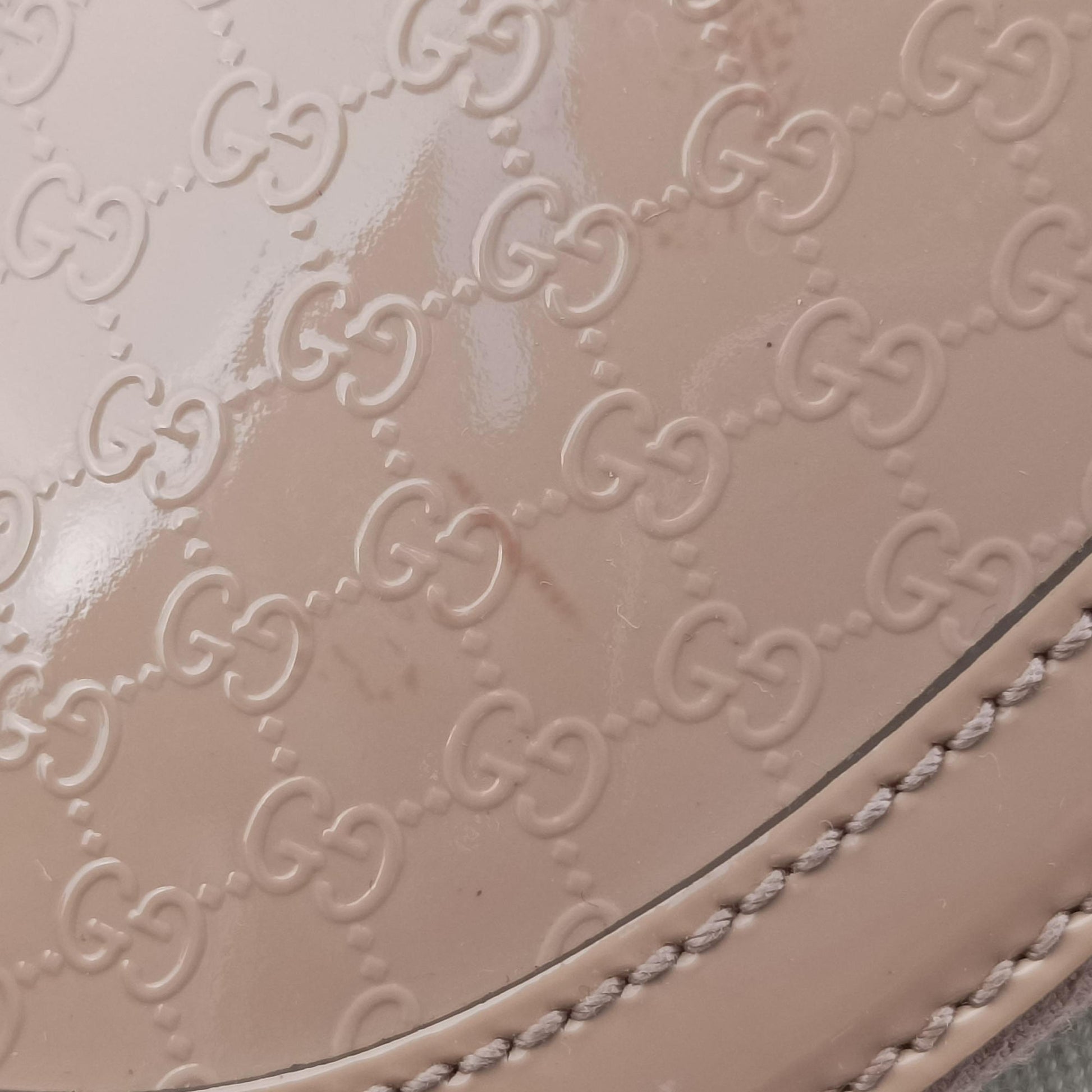 Microguccissima Beige Patent Leather 309617 H014882000マイクログッチシマ ベージュ パテント 309617 H014882000