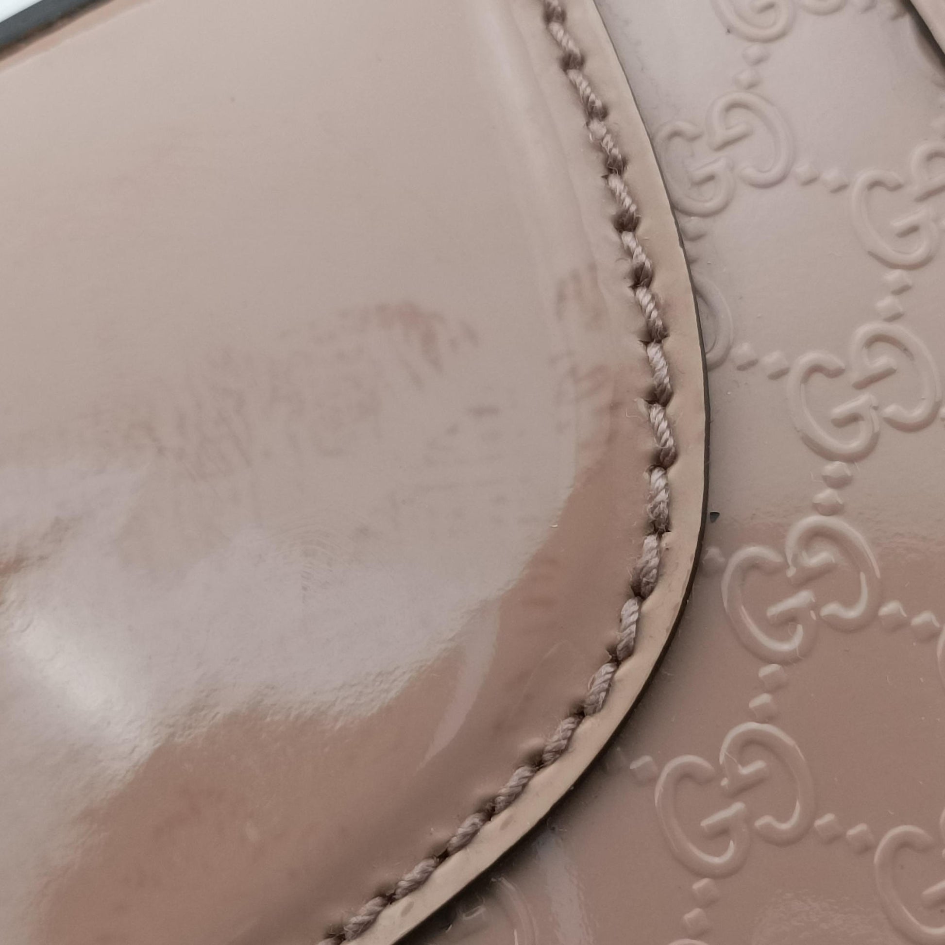 Microguccissima Beige Patent Leather 309617 H014882000マイクログッチシマ ベージュ パテント 309617 H014882000