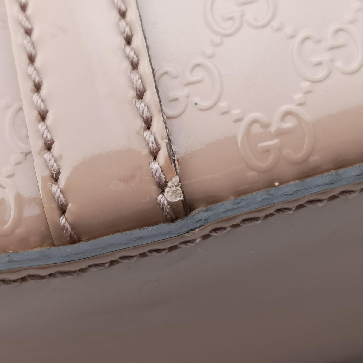 Microguccissima Beige Patent Leather 309617 H014882000マイクログッチシマ ベージュ パテント 309617 H014882000