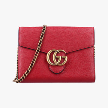 GG Marmont Red Leather 401232 GGマーモント レッド レザー 401232 