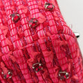 Lady Dior Heart Crystal Cannage Fringe Red×Multicolour Tweed×Enamel 11-MA-1102レディ ディオール ハート クリスタル カナージュ フリンジ レッド×マルチカラー ツイード×エナメル 11-MA-1102
