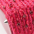 Lady Dior Heart Crystal Cannage Fringe Red×Multicolour Tweed×Enamel 11-MA-1102レディ ディオール ハート クリスタル カナージュ フリンジ レッド×マルチカラー ツイード×エナメル 11-MA-1102