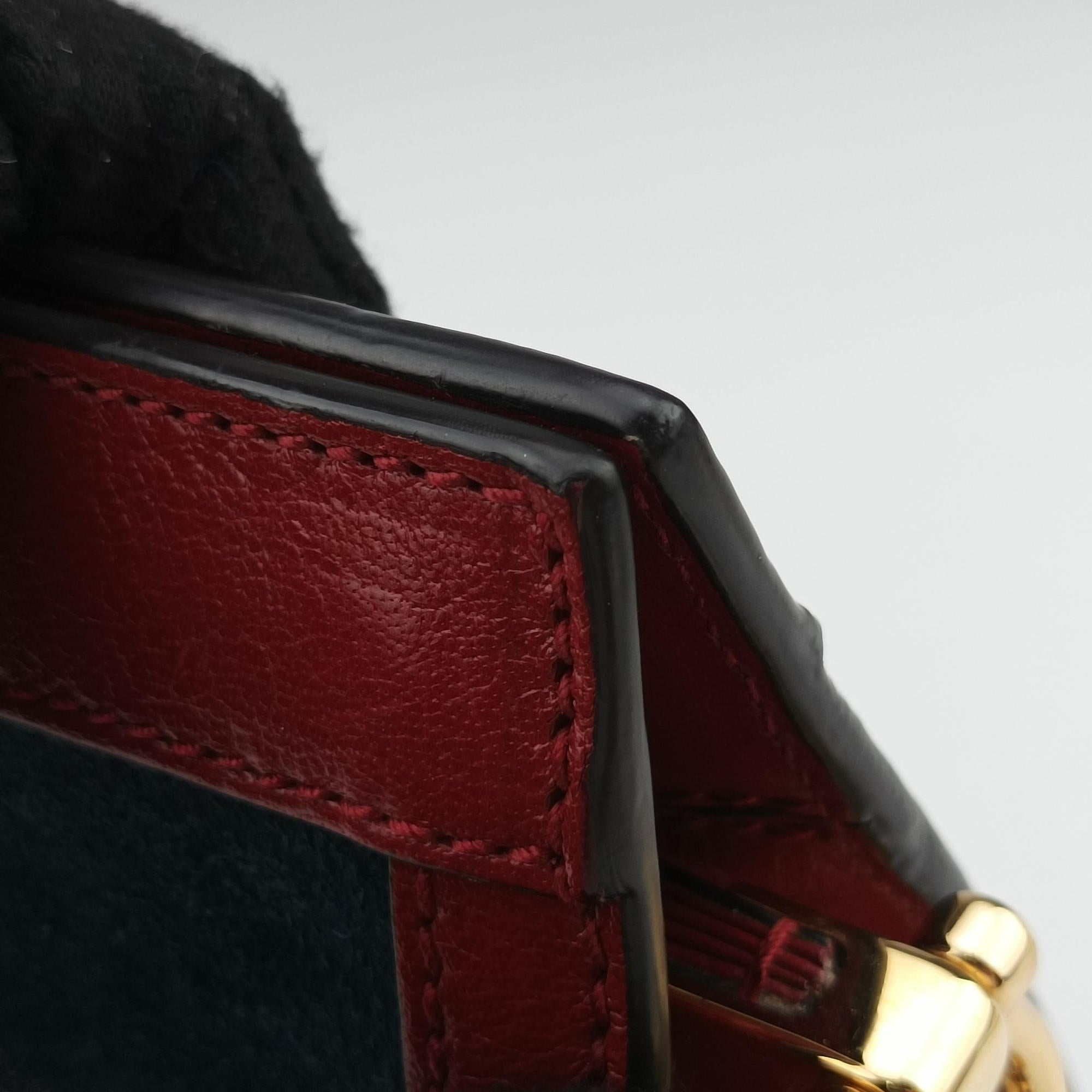 Ophidia Navy×red Suede×Leather 503877 G025923960オフィディア ネイビー×レッド スエード×レザー 503877 G025923960