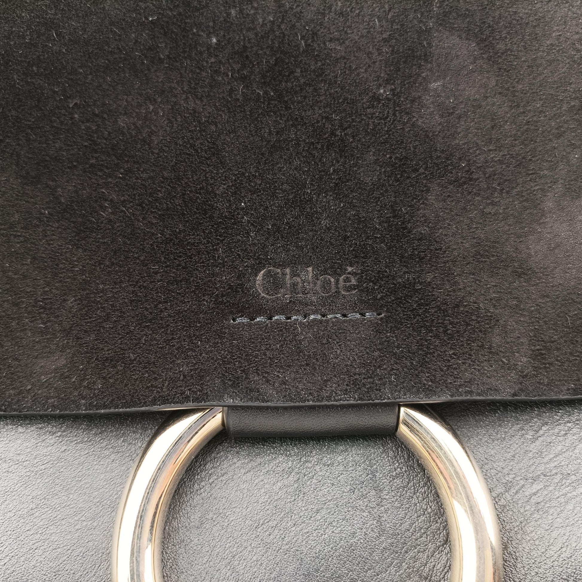 Pre-owned Chloe FAYE Black Leather × suede  shoulderbag | stylenewstar