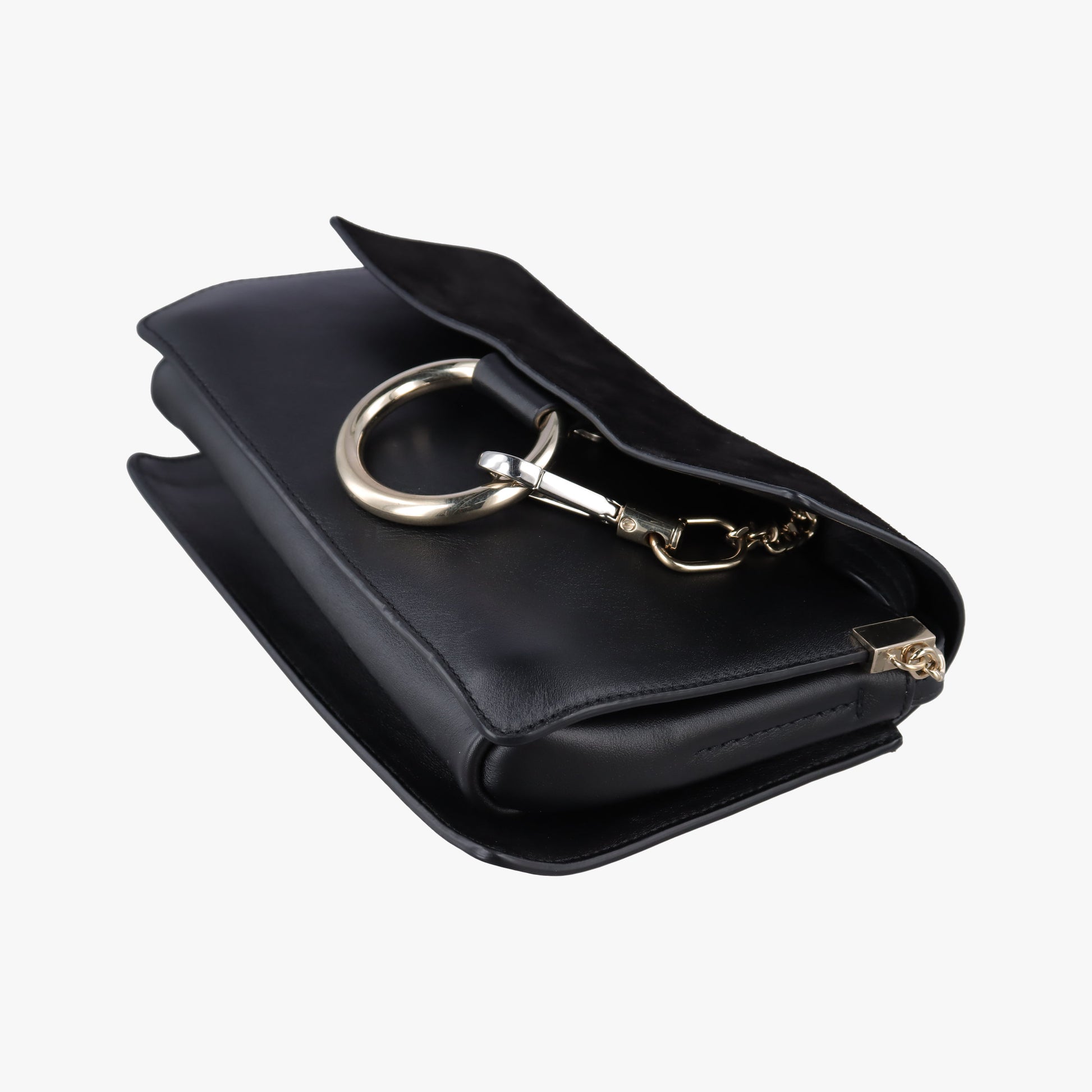 Pre-owned Chloe FAYE Black Leather × suede  shoulderbag | stylenewstar
