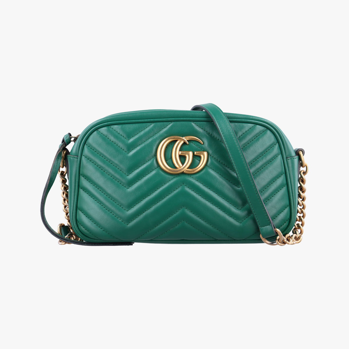 GG Marmont Green Leather 447632 H023901532GGマーモント グリーン レザー 447632 H023901532